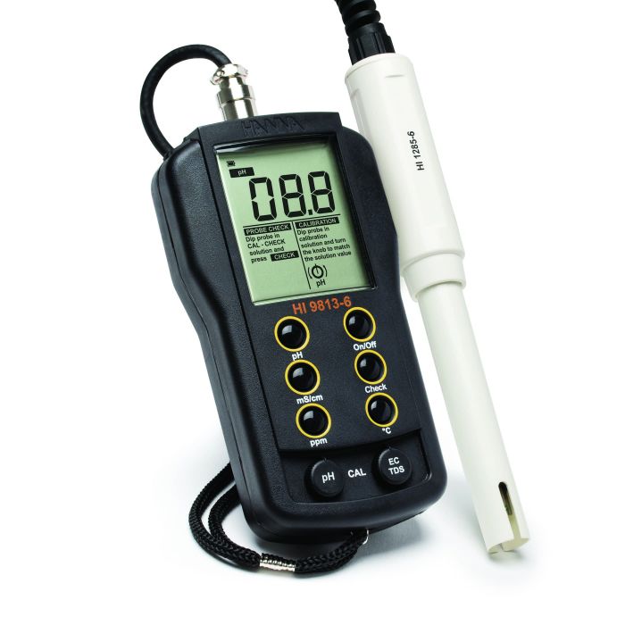 Portable pH/EC/TDS/Temperature Meter with CAL Check™ - HI9813-61