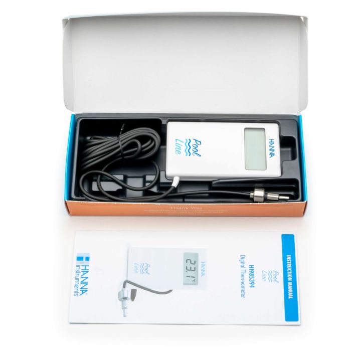Digital Thermometer with Weighted Stainless Steel Probe Attached to a 3 m  (9.9') Silicone Cable - HI985394