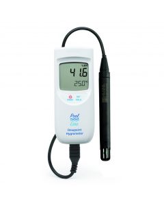 Thermo-hygrometer with dew point and calibration data recording probe